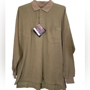 NWT Vintage Timberland Weathergear long sleeve 3 button polo - Large